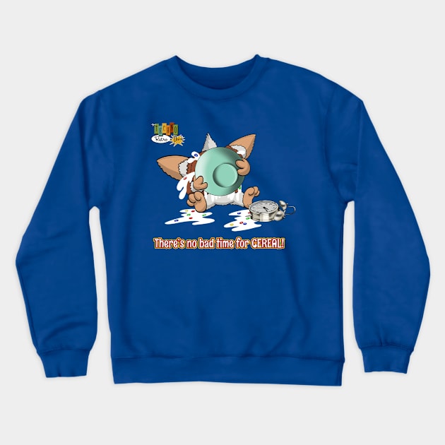 There's no bad time for cereal - TechnoRetro Dads Crewneck Sweatshirt by TechnoRetroDads